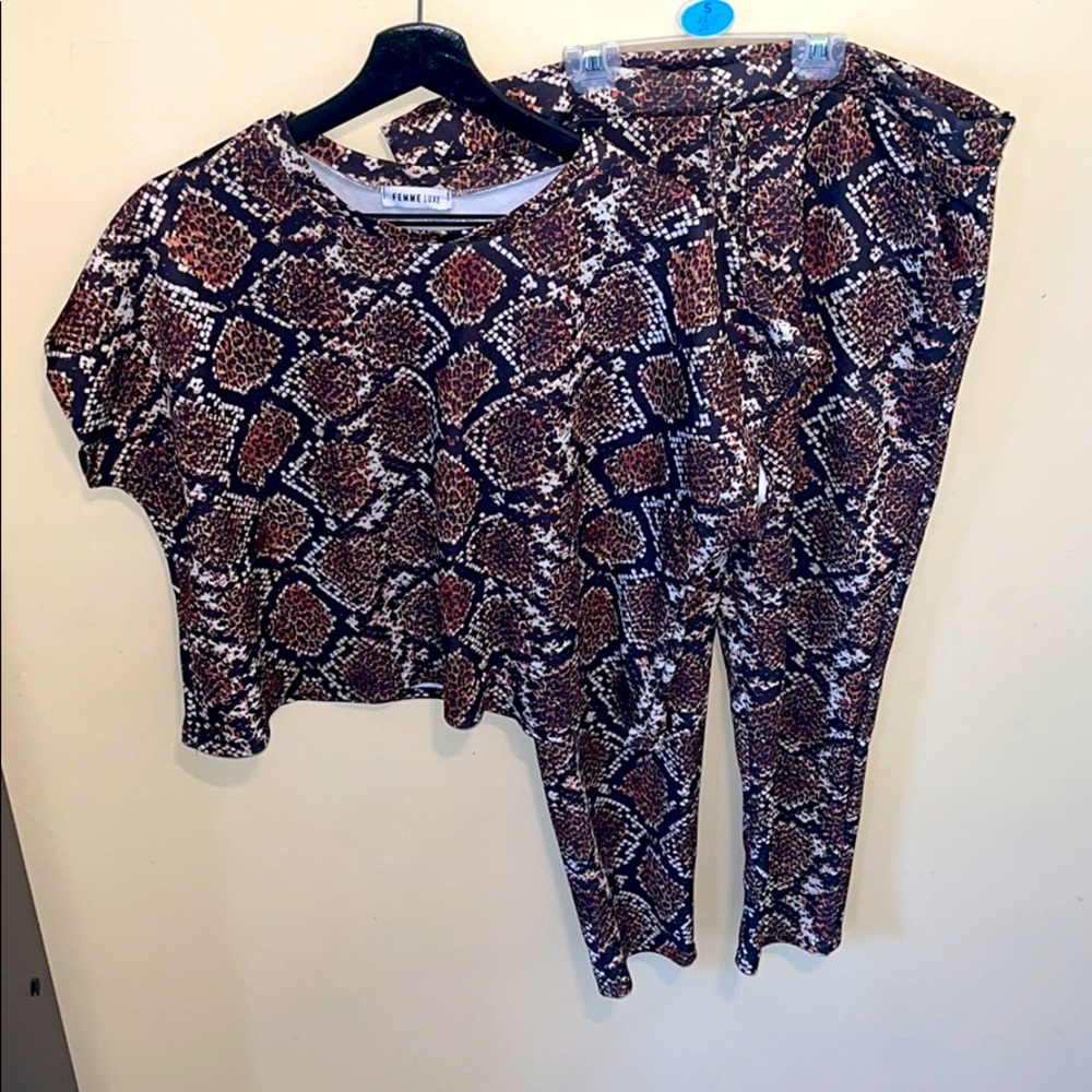 2 piece Cheetah print set
